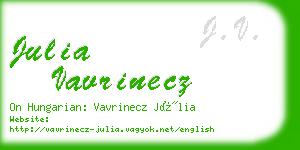 julia vavrinecz business card